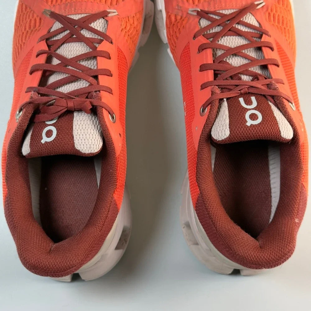 On Cloud OC Cloudflyer 3 Womens 10 Running Shoe Orange Red White Trainer Sneaker - Picture 9 of 16
